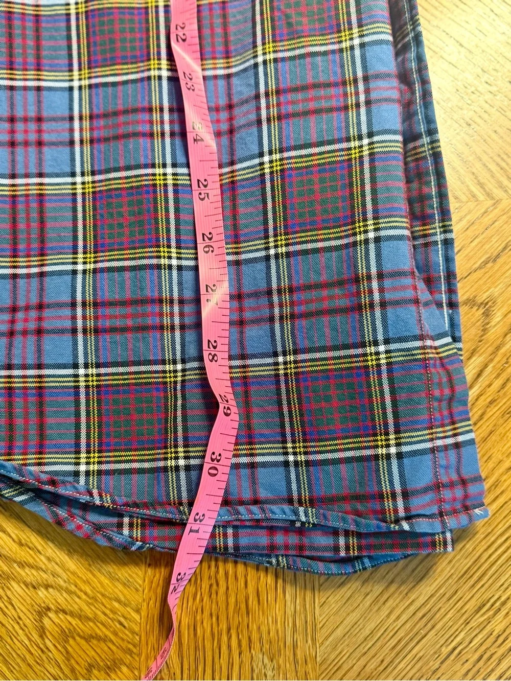 Ralph Lauren Plaid Button-Down Shirt in Burgundy and Blue - Picture 5 of 8